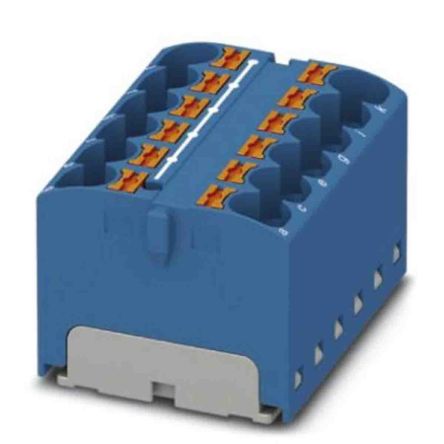 Phoenix Contact Distribution Block, 12 Way, 450 V, 32A, Blue