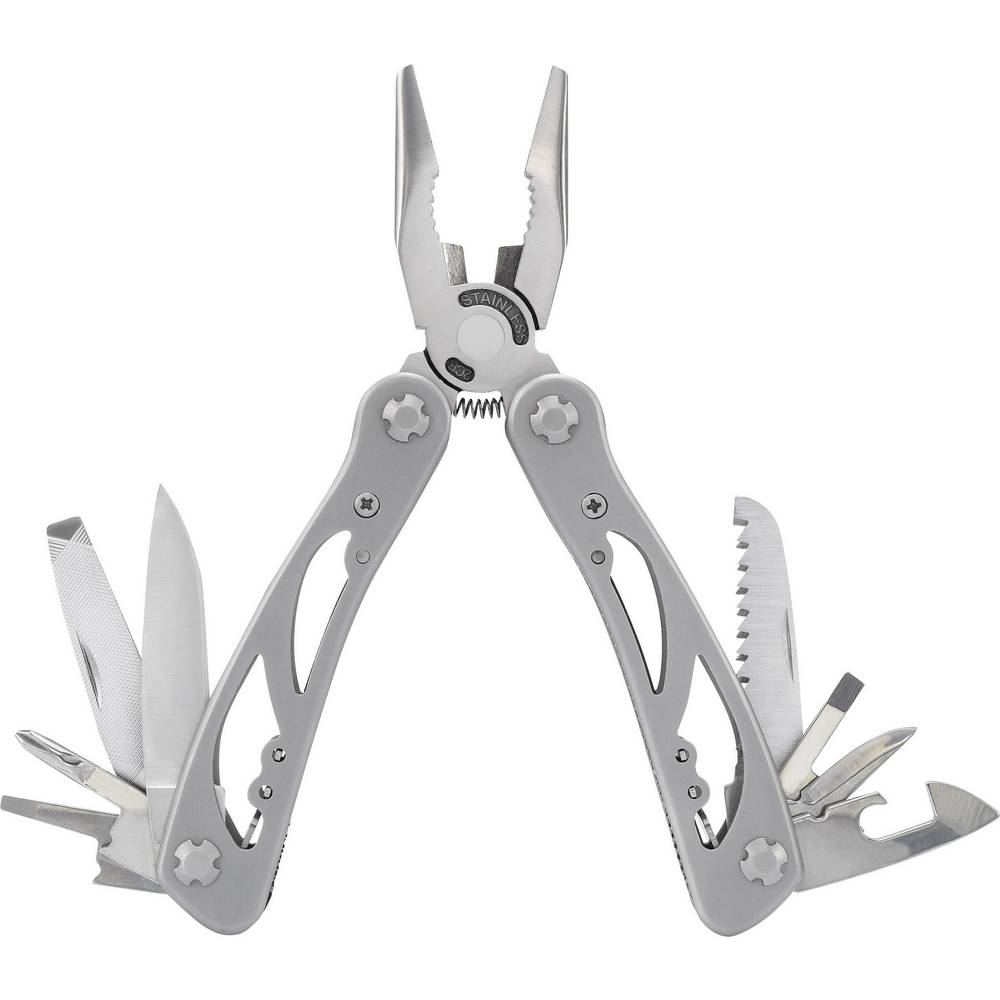 Basetech BT-2299054 Multitool Stainless Steel 12 Functions Belt Pouch