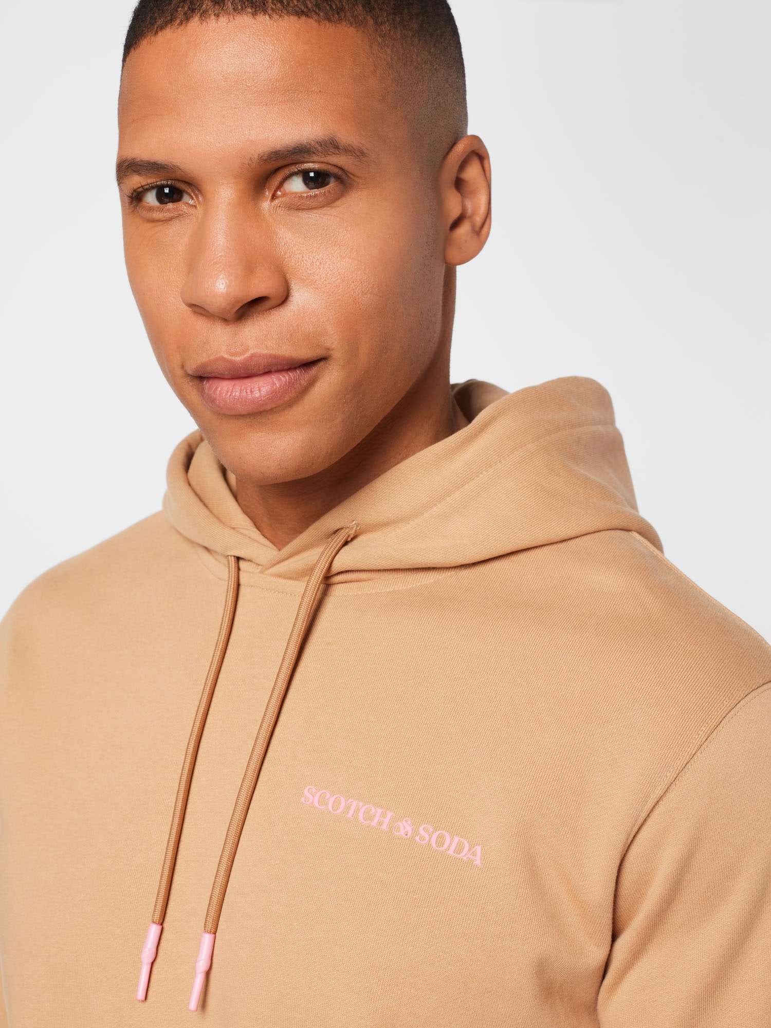 Scotch & Soda Organic Cotton Hoodie in 4542-Graceland Sand at Nordstrom, Size Medium thumbnail