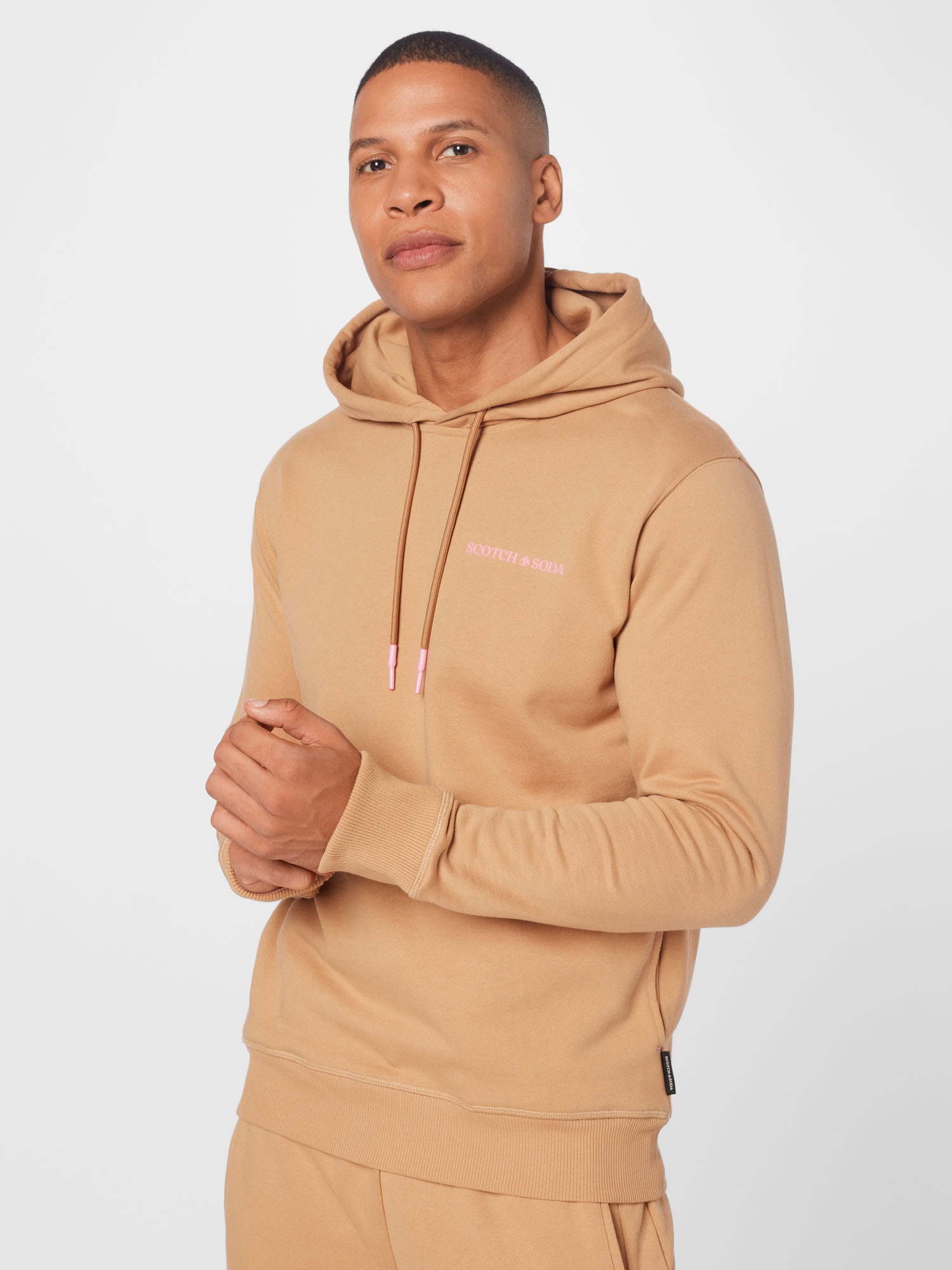 Scotch & Soda Organic Cotton Hoodie in 4542-Graceland Sand at Nordstrom, Size Large thumbnail