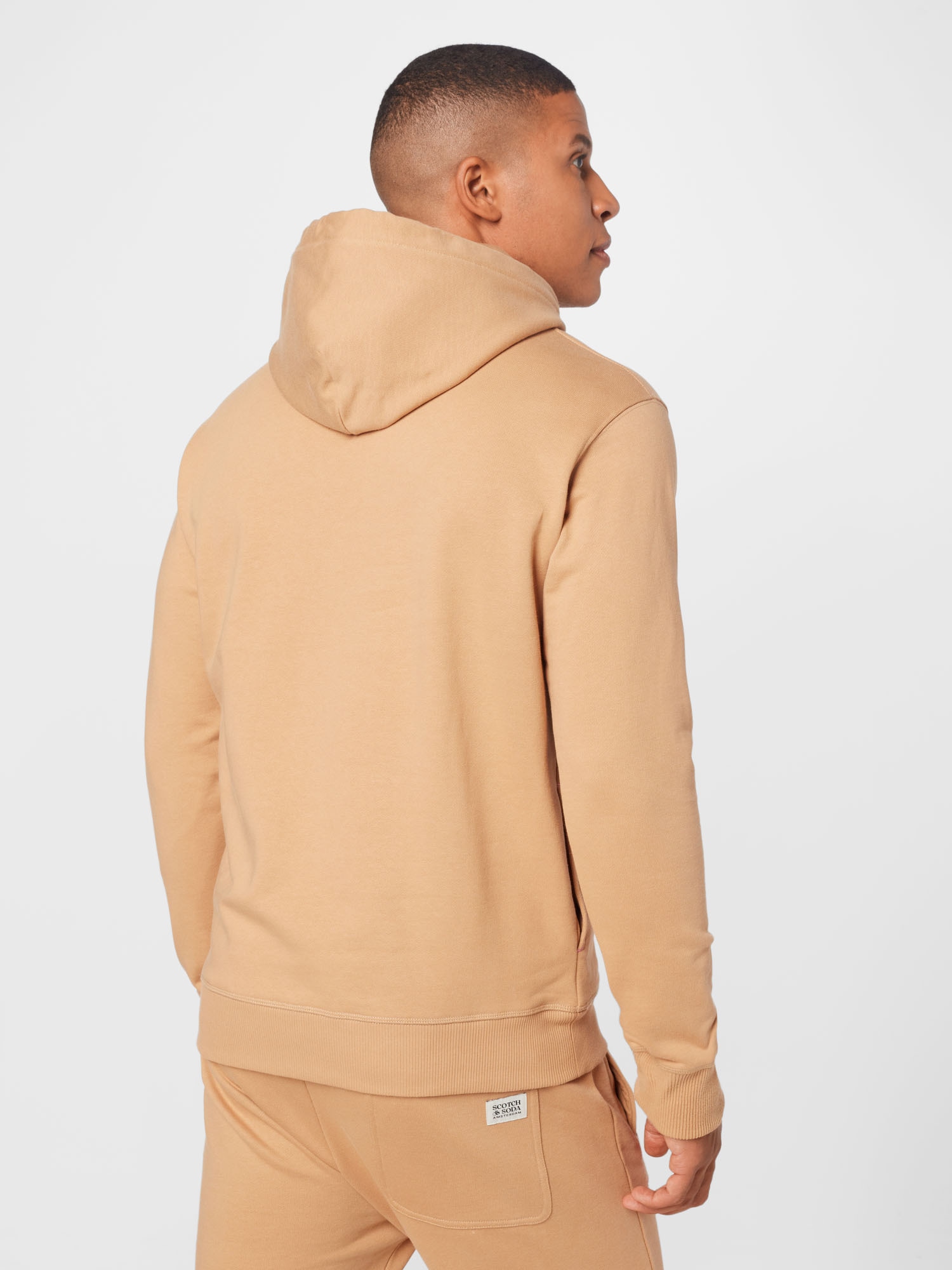 Scotch & Soda Organic Cotton Hoodie in 4542-Graceland Sand at Nordstrom, Size Large thumbnail