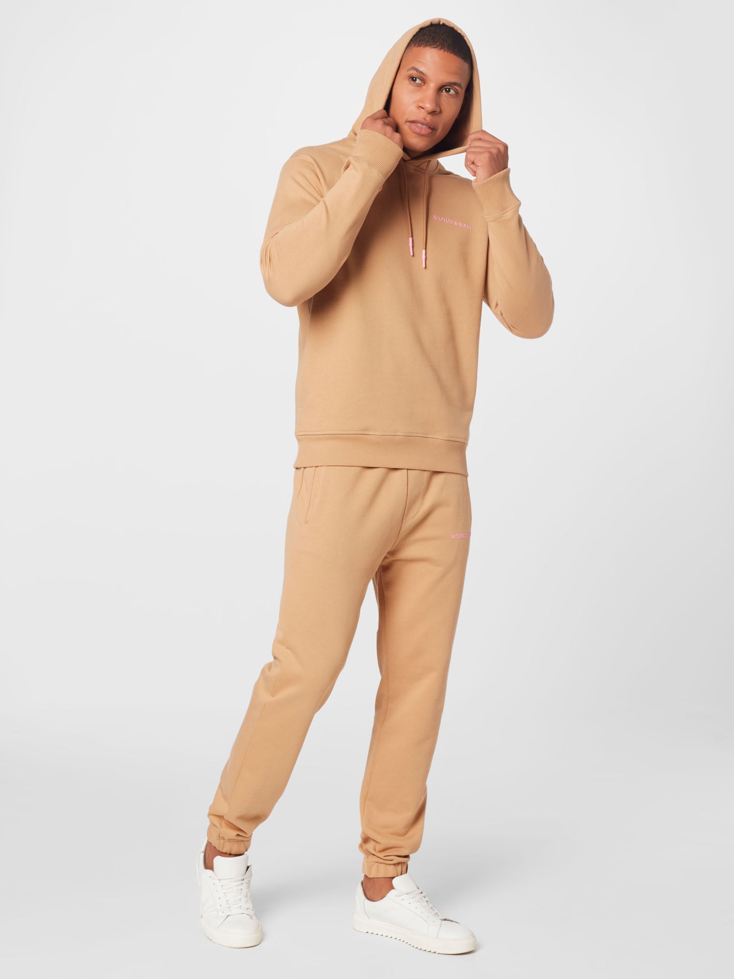 Scotch & Soda Organic Cotton Hoodie in 4542-Graceland Sand at Nordstrom, Size Large thumbnail