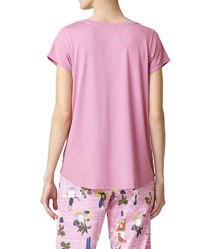 Hue Scoop-Neck Sleep Tee - Foxglove - Size Small thumbnail