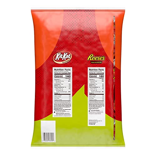 REESE S and KIT KAT® Milk Chocolate Assortment Snack Size Candy  Halloween  44.23 Oz Bulk Variety Bag 85 Pieces (1 PACK) thumbnail