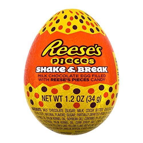 Reese's Pieces, Easter Shake & Break Milk Chocolate Eggs Candy, 1.2 Ounce (Pack of 42)