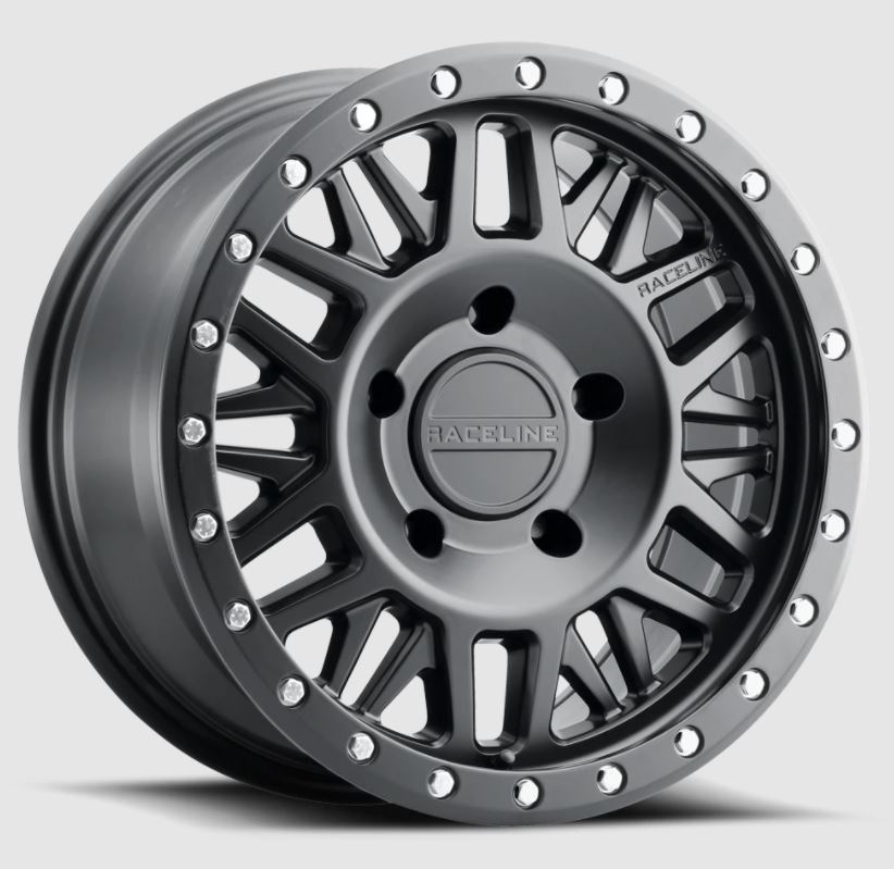 Raceline 951B-RYNO 17  Cast Aluminum Wheel  RYNO SATIN BLACK 17X8.5 5X127 0mm Fits Select: 2015-2018 2021 JEEP WRANGLER UNLIMITED SPORT