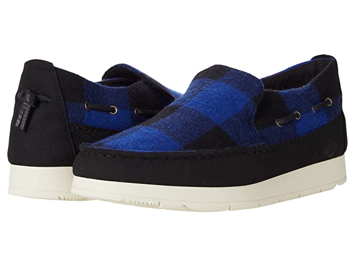 Sperry Moc-Sider Buffalo Check Male Slip on Mens Shoes BLUE - Size UK 9