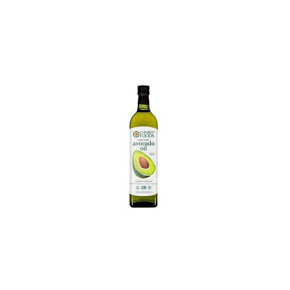 100% Avocado Cooking Oil - 1ltr Bottle (33.8fl) (Single Bottle) by Chosen Foods