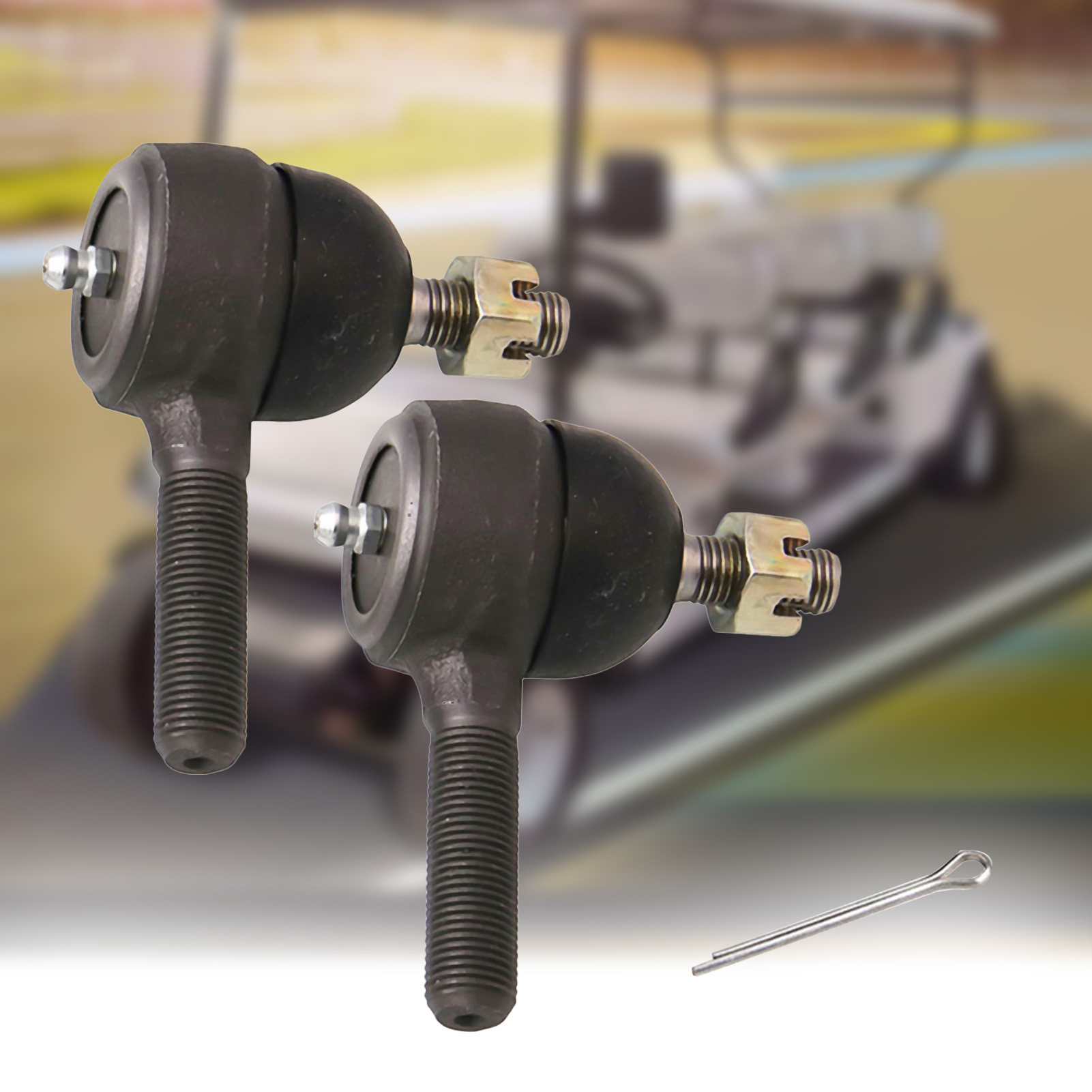2Pcs Durable High Strength Ball Heads Iron Tie Rod Ends 7540 7539 for Golf Cart Motorcycle Club Car thumbnail