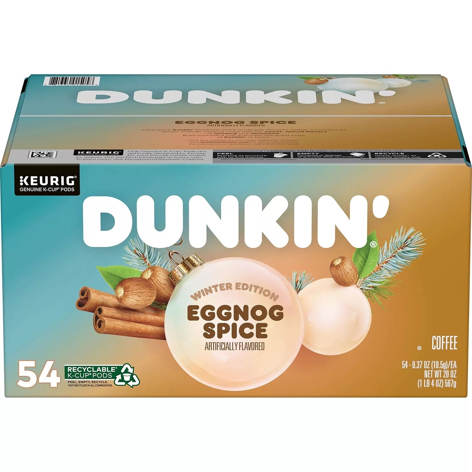 Dunkin Winter Edition Eggnog Spice Artificially Flavored Coffee