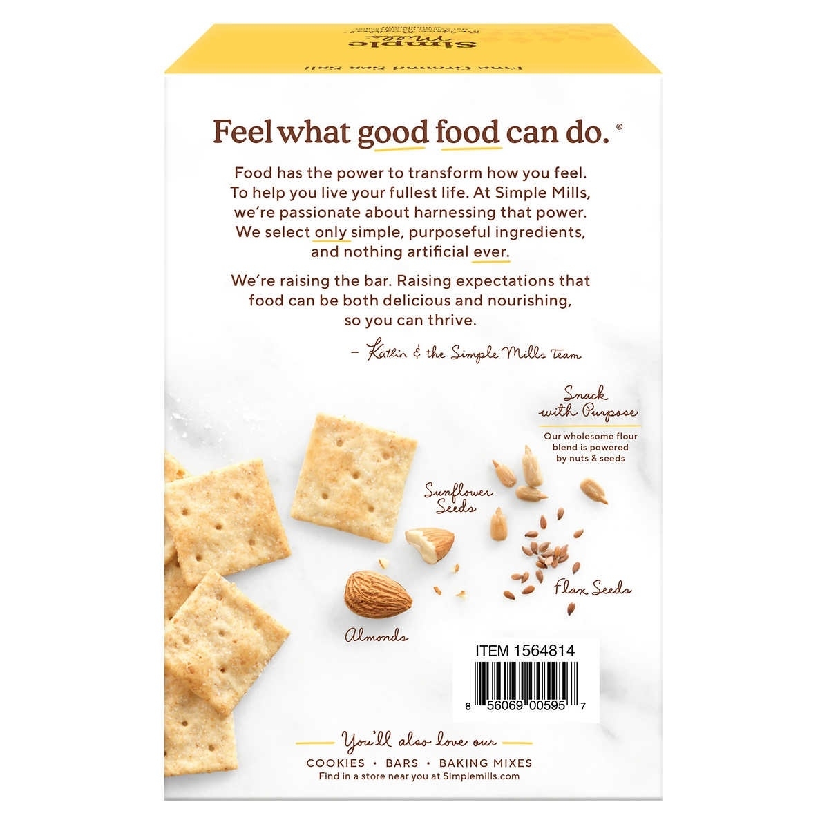 Simple Mills Almond Flour Sea Salt Crackers  10 Ounce (2 Count) thumbnail