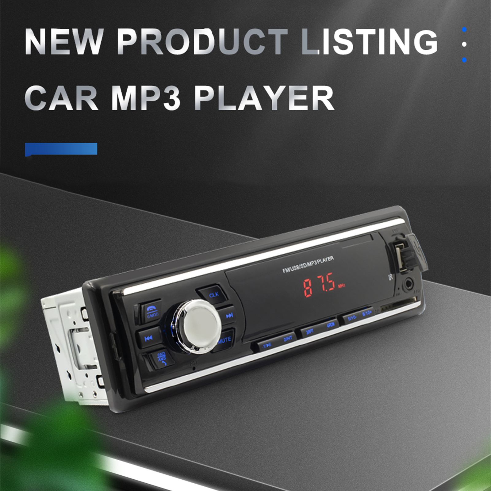 SWM-6249 Car Radio Player AUX Input MP3 Player Black Remote Control Stereo Receiver for Auto thumbnail