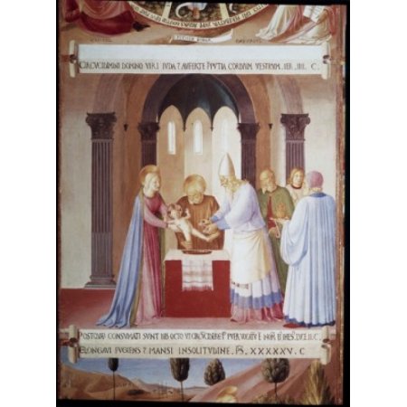 Circumcision 1438-1445 Fra Angelico (ca1395-1455 Italian) Fresco Museo Di San Marco Florence Italy Canvas Art - Fra Angelico (24 X 36)