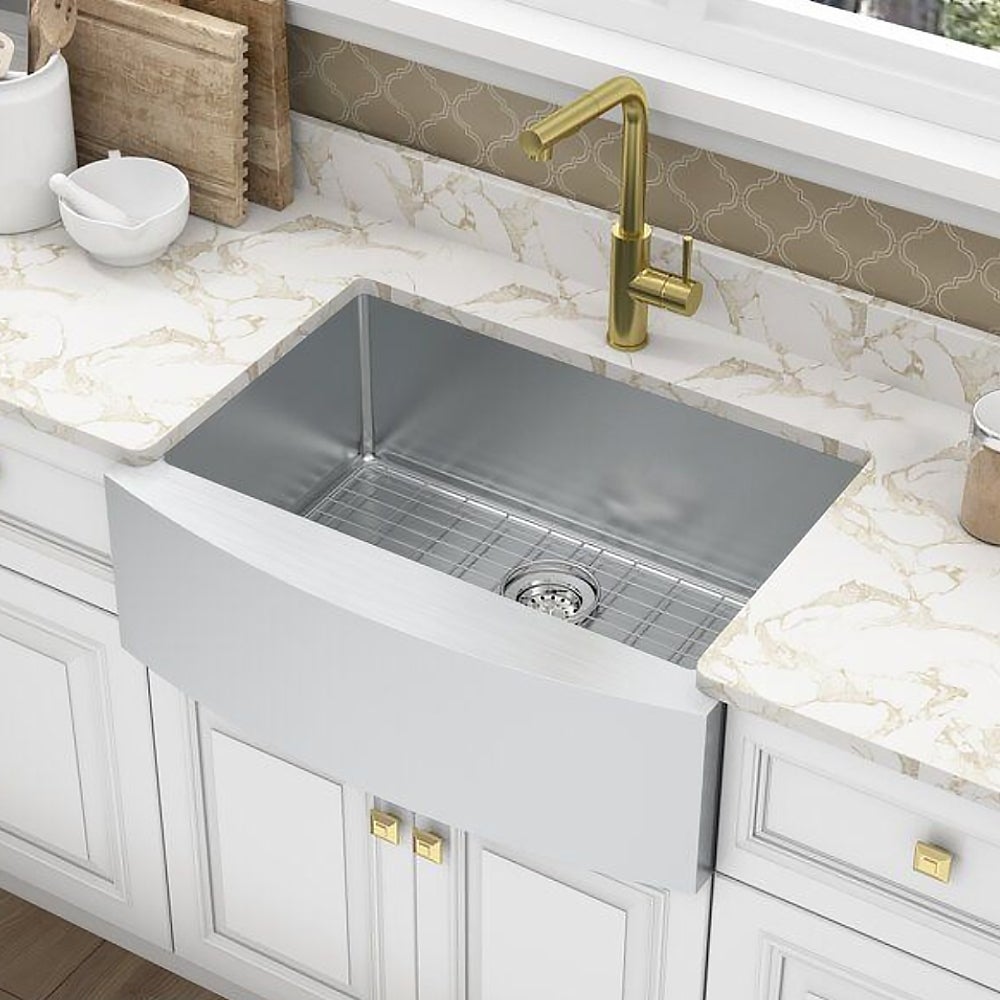 Farmhouse Kitchen Sink 482-0255 in Stainless Steel