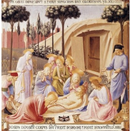 The Deposition 1438-1445 Fra Angelico (ca1395-1455 Italian) Fresco Museo Di San Marco Florence Italy Canvas Art - Fra Angelico (24 X 36)
