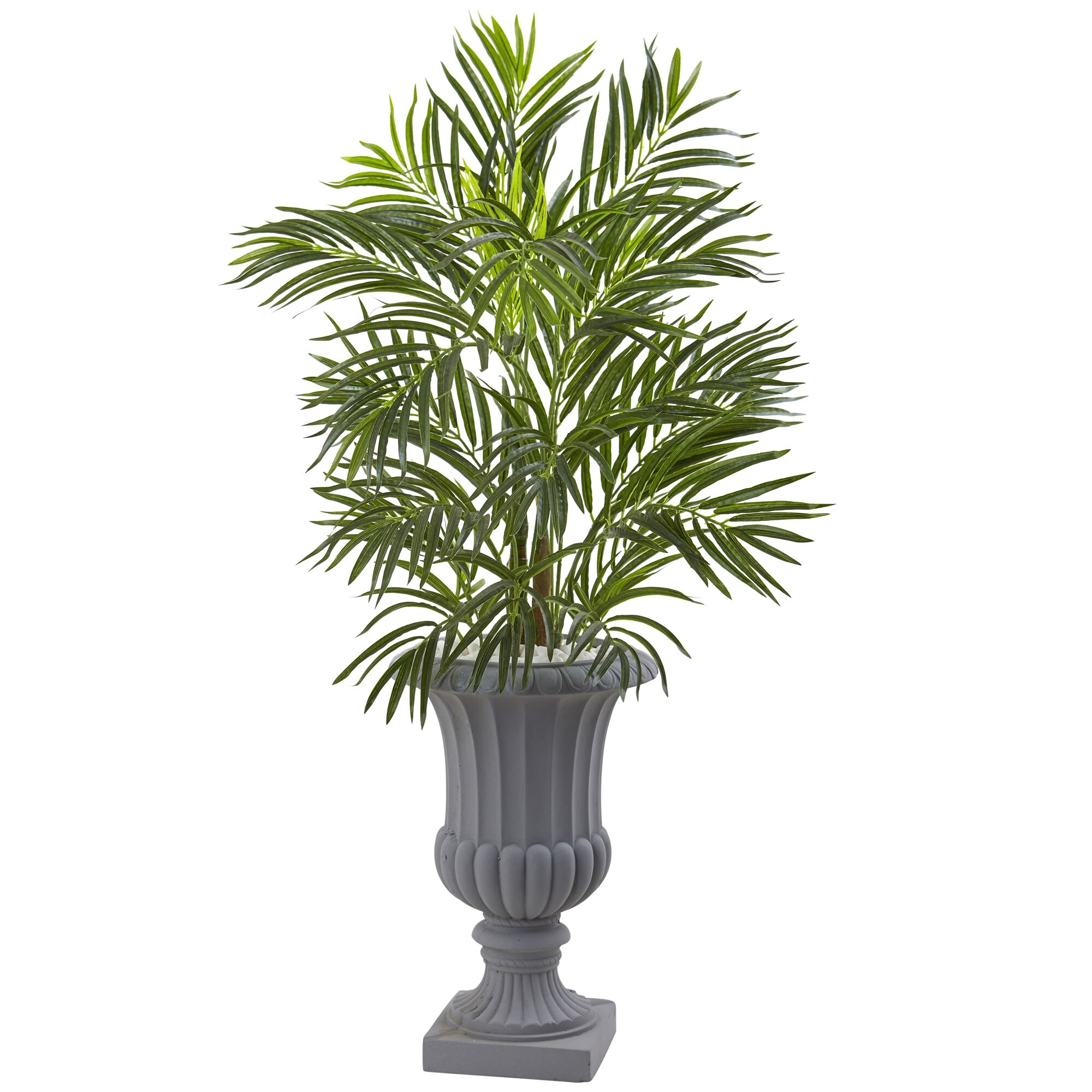 Areca Palm Tree with Gray Urn UV Resistant (Indoor/Outdoor) - 3.5