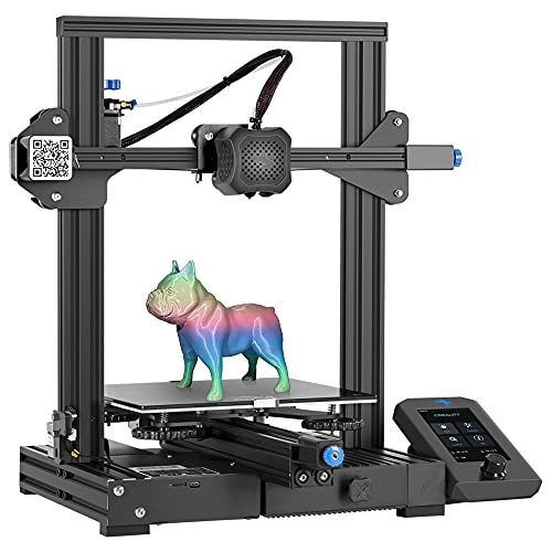 Official Creality Ender 3 V2 3D Printer with Carborundum Glass Platform Silent Motherboard Smooth Filament Feed-in Power Supply Resume Printing Functi