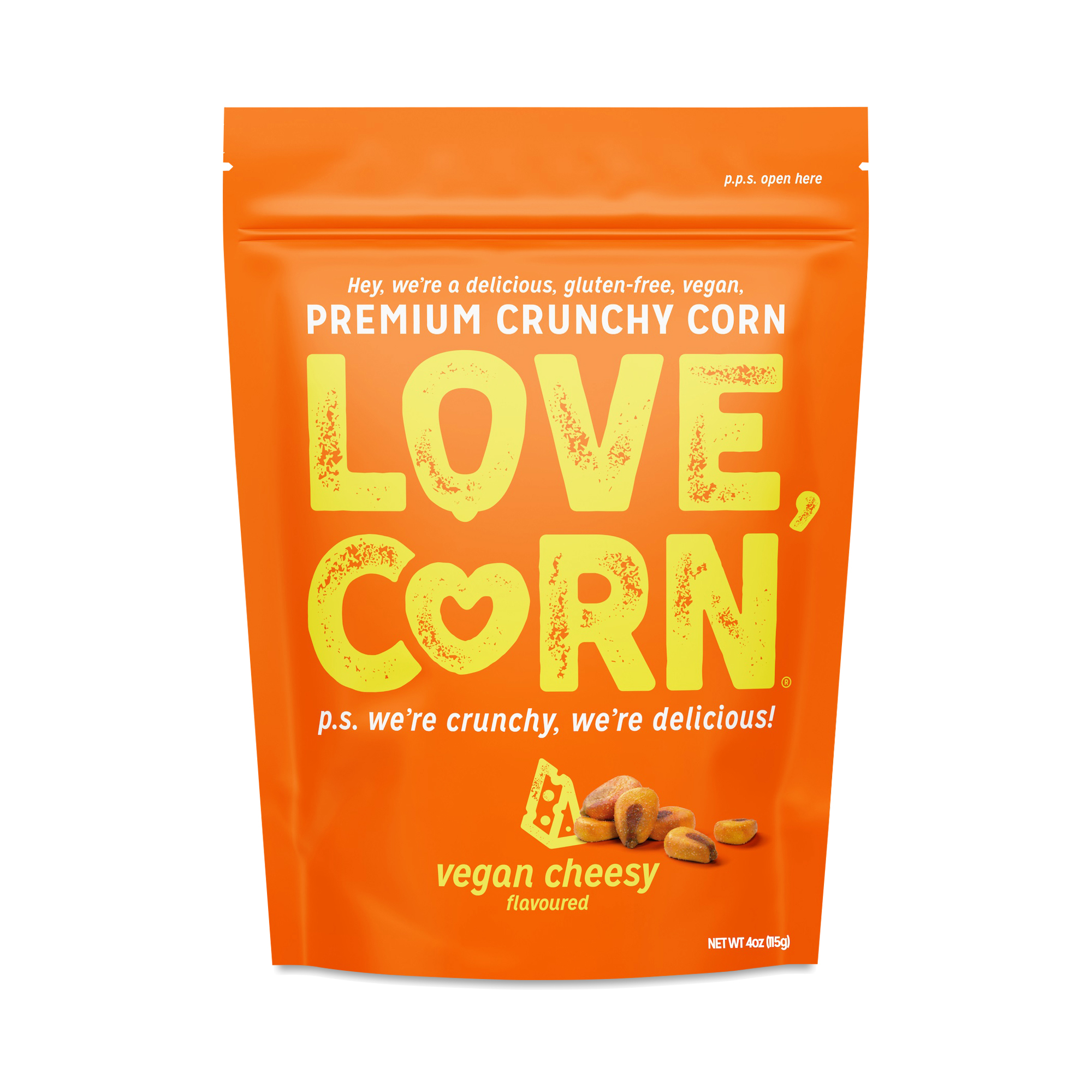 LOVE, CORN Cheezy Crunchy Corn - 4oz