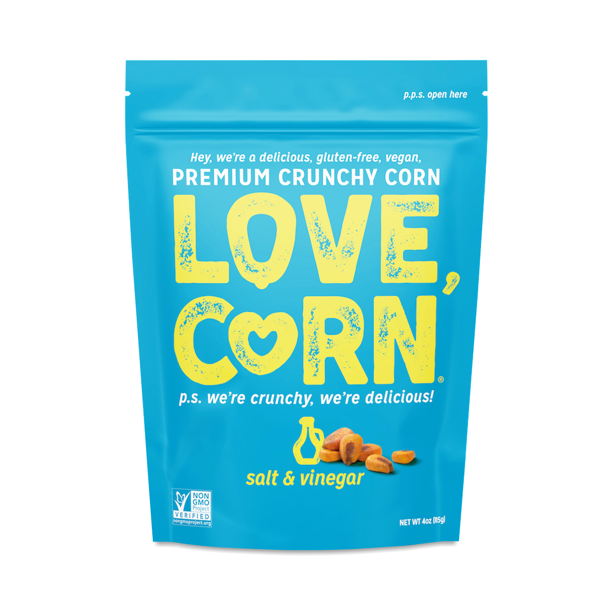 Love Corn Crunchy Corn Salt & Vinegar 4 Oz