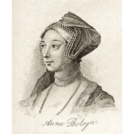 Anne Boleyn Also Spelled Bullen 1507-1536 English Queen Second Wife of Henry Viii from the Book Crabbs Historical Dictionary Published 1825 Canvas Art