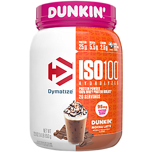 Dymatize 100% Whey Isolate Protein Powder - Dunkin Mocha Latte - 20 Serve: High-Protein Coffee Flavor, 25g per Serve