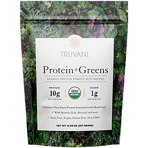 Truvani Protein + Greens Organic Protein Powder With Greens