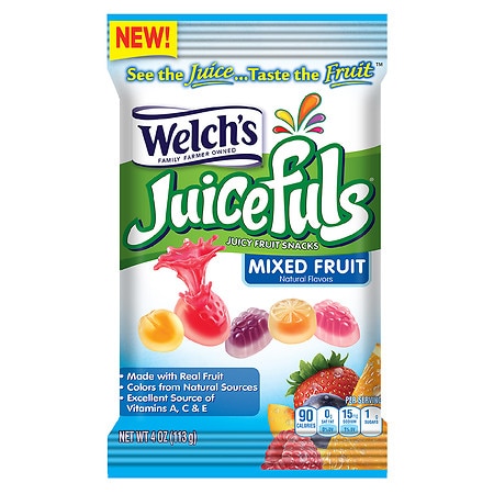 Welch's Juicefuls Fruit Snacks, Mixed Fruit - 4 Oz