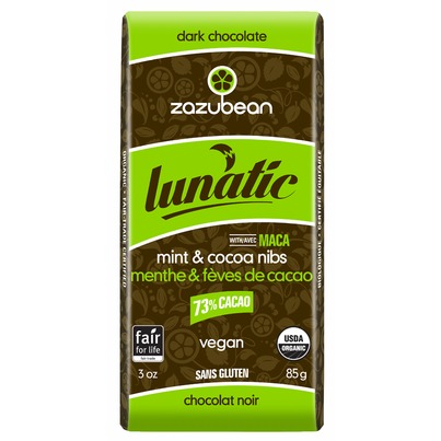 Zazubean Lunatic Dark Chocolate Mint & Cocoa Nibs