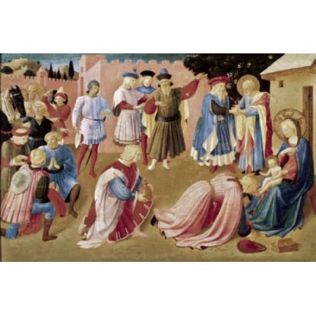 Adoration of the Kings Fra Angelico (ca1395-1455 Italian) Museo Di San Marco Florence Italy Canvas Art - Fra Angelico (18 X 24)
