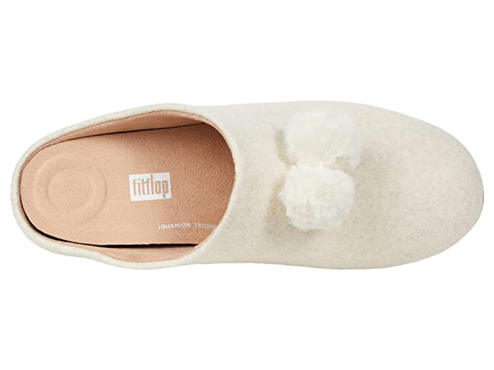 FitFlop Chrissie Pompom Slipper - Ivory/Off White thumbnail
