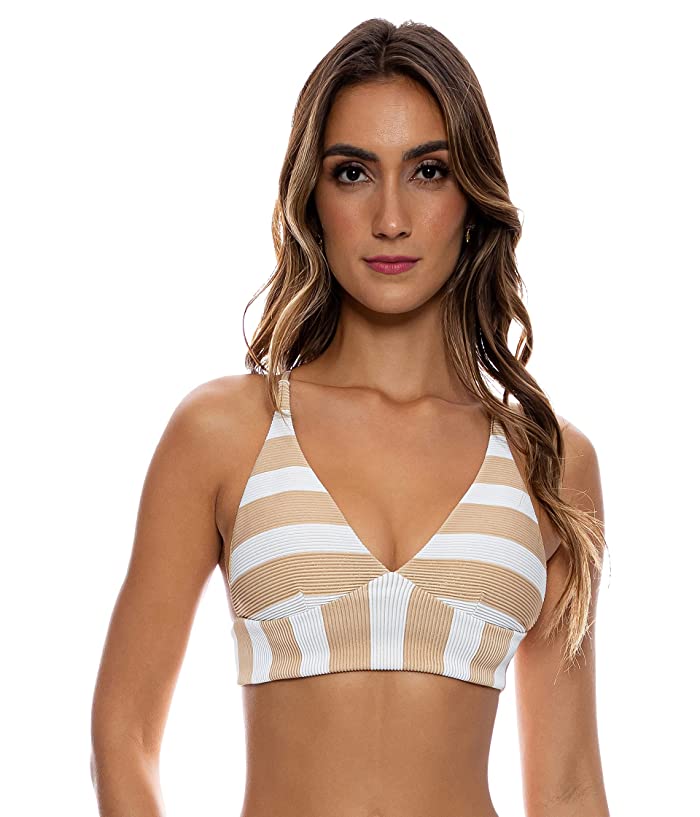 Luli Fama Golden Hour Cross-Back Bustier Top