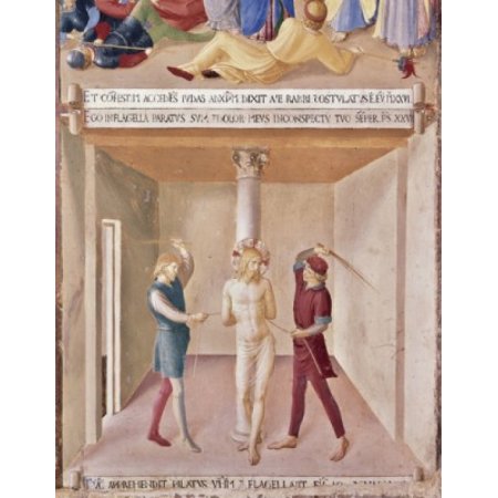 Christ Is Beaten the Flagelation (from the Life of Christ Fresco Cycle) 1438-1445 Fra Angelico (ca1395-1455 Italian) Fresco Museo Di San Marco Florenc
