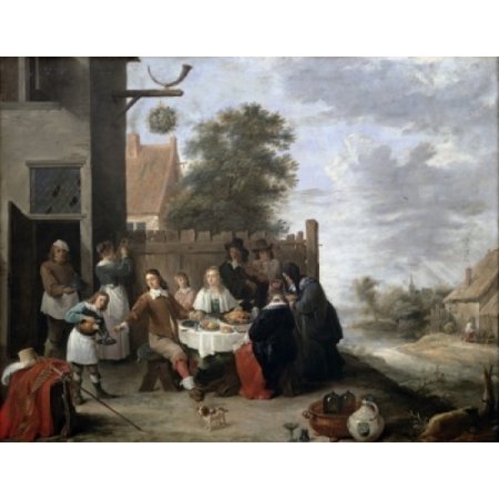 A Family Meal 17th Century Jan Steen (1626-1679 Dutch) Oil on Canvas Musee Du Louvre Paris France Canvas Art - Jan Steen (24 X 36)