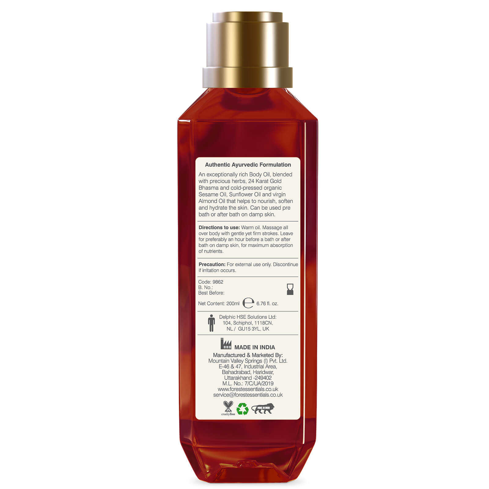 Forest Essentials Illuminating Body Oil Soundarya 200ml thumbnail
