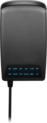 Insignia™ - 3,000 MA 5’ Universal AC Adapter for High-Output Devices - Black