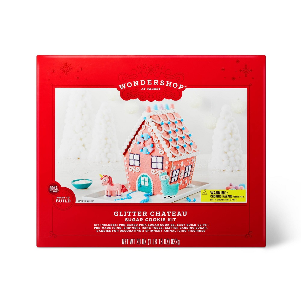 Holiday Glitter Chateau Sugar Cookie Kit - 29oz - Wondershop