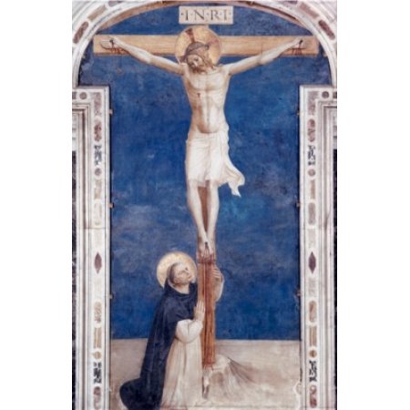 Crucifixion with St Dominick Fra Angelico (1400-1455) Italian Museodi San Marco Florence Canvas Art - Fra Angelico (18 X 24)