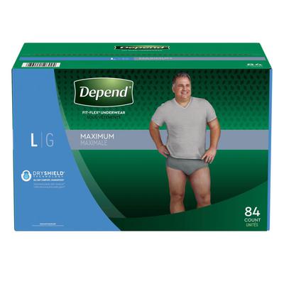Depend Fit-Flex Underwear for Men  Large (84 Count)