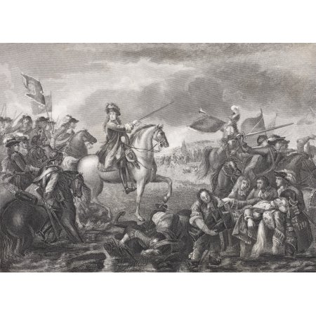 King William Iii 1650 - 1702 at the Battle of the Boyne Ireland in 1690 from the Book Gallery of Historical Portraits Published C1880 Canvas Art - Ken