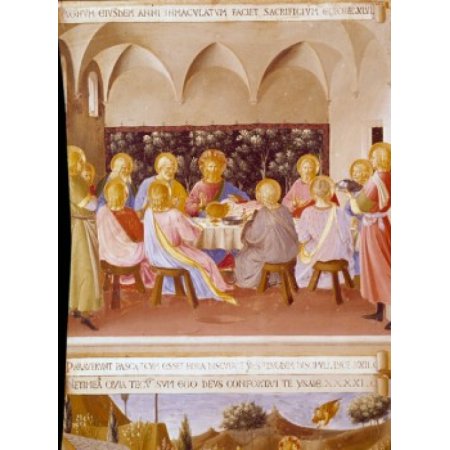 The Last Supper by Fra Angelico 1438-1445 1387-1455 Italy Florence Museo Di San Marco Canvas Art - Fra Angelico (18 X 24)