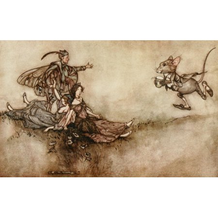 Peter Pan in Kensington Gardens 1912 Wallflower Juice for Tired Dancers Canvas Art - Arthur Rackham (24 X 36)