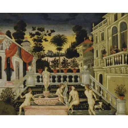 David and Bathsheba Bathe Theodoros Pulakis (ac 1650 Greek) Correr Civic Museum Venice Canvas Art - Theodoros Pulakis (18 X 24)