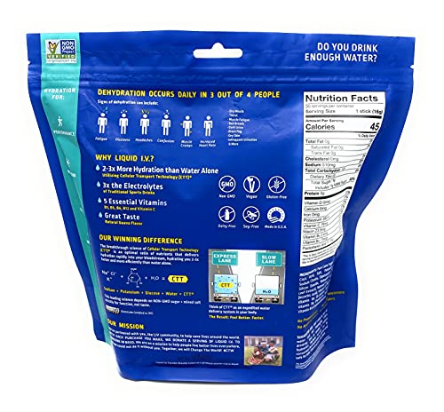 Liquid I V Liquid I.V. Hydration Multiplier, Electrolyte Powder, Easy Open Packets, Supplement Drink Mix (Guava 30 Count) thumbnail