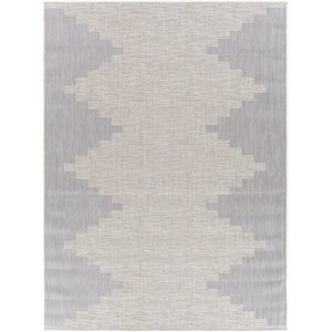 Malibu MBU-2313 6 7  X 9  Rectangle Rug in Ivory and Taupe