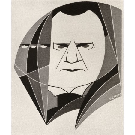 Joseph Hilaire Pierre Rene Belloc 1870 to 1953 Anglo-French Writer and Historian After the Drawing by HAPerry from the Book Back to Montparnasse by Si