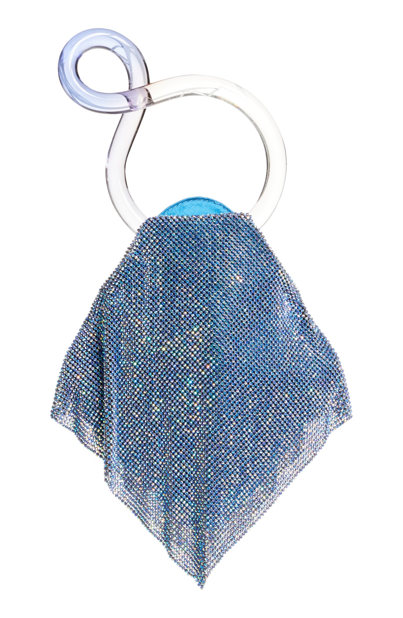Benedetta Bruzziches Little Casper Crystal Mesh Clutch in Underwater Sky at Nordstrom