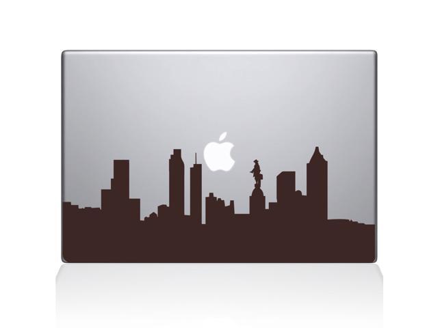 Philadelphia City Skyline Decal Vinyl Sticker, 11' Macbook Air, Brown (2313-Mac-11A-Bro)