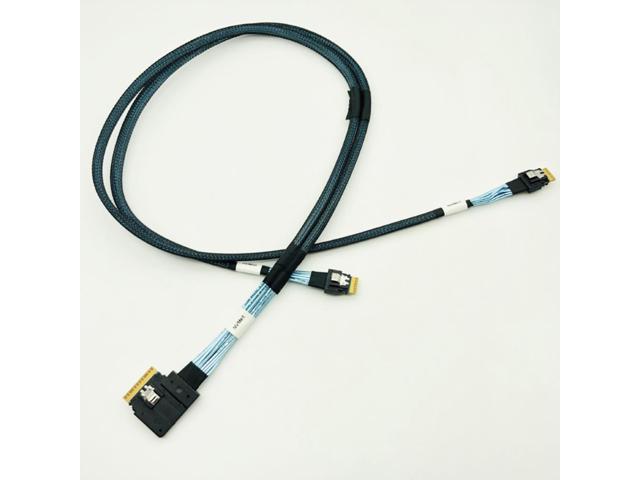 SAS Cable SFF-8654 to 4x SFF-8654 74Pin to 4x 38Pin 01KN140 for Lenovo R590 Motherboard 12x3.5 HDD Backplane Cord NVME SSD Cable