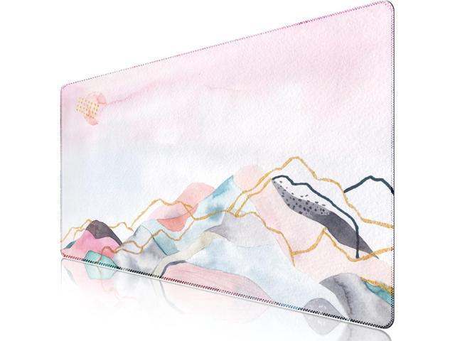 Extended Gaming Mouse Pad (35.4X15.7 in), Large Non-Slip Rubber Base Mousepad with Stitched Edges, Waterproof Keyboard Mouse Mat Desk Pad for Work.