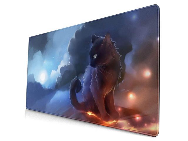 Extended Gaming Mouse Pad with Stitched Edges Large Mousepad with Premium Textured Cloth Non-Slip Rubber Base Keyboard Pad Desk Mat for R Office Home